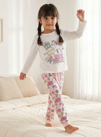 Juniors Cotton Crew Neck Long Sleeves Pyjama Set with Print-promo_babyshop_Buy2for69_UAE130126-image-1