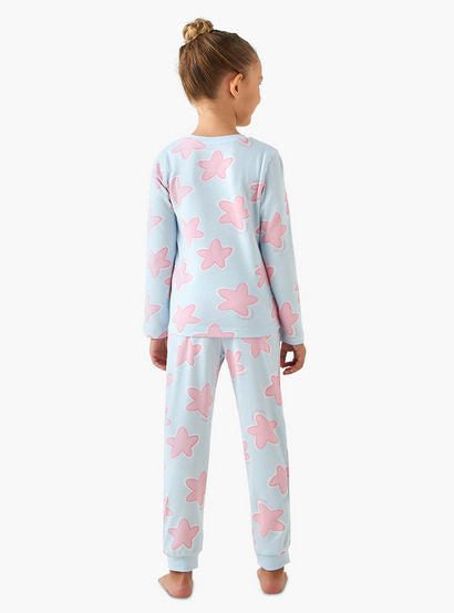 Juniors Cotton Crew Neck Long Sleeves Pyjama Set with Star Print-promo_babyshop_Buy2for69_UAE130126-image-4