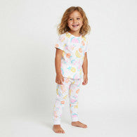 Juniors Cotton Crew Neck Short Sleeves Pyjama Set with Fruit Print-undefined-image-1