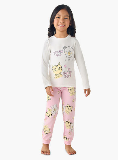 Juniors Cotton Long Sleeves Pyjama Set with Graphic Print-promo_babyshop_Buy2for69_UAE130126-image-1
