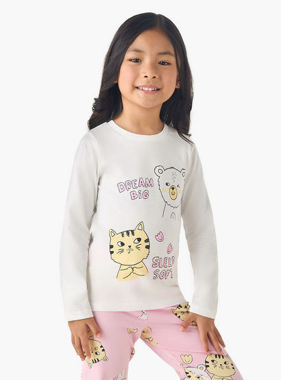 Juniors Cotton Long Sleeves Pyjama Set with Graphic Print-promo_babyshop_Buy2for69_UAE130126-image-2