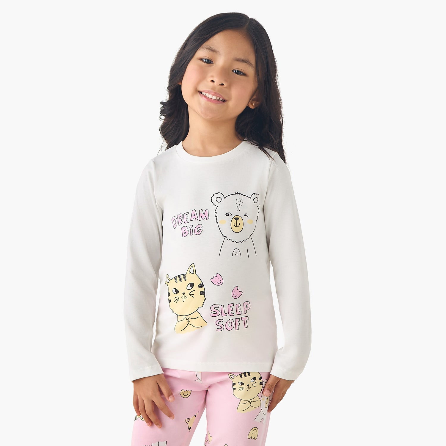 Pack of 3 Juniors Cotton Long Sleeves Pyjama Set with Graphic Print