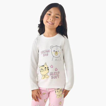 Pack of 3 Juniors Cotton Long Sleeves Pyjama Set with Graphic Print