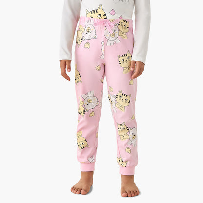 Pack of 3 Juniors Cotton Long Sleeves Pyjama Set with Graphic Print