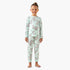 Juniors Cotton Crew Neck Long Sleeves Pyjama Set with Print - Green / 2-3 yrs