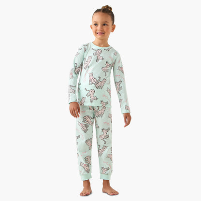 Pack of 3 Juniors Cotton Crew Neck Long Sleeves Pyjama Set with Assorted Prints