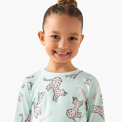 Pack of 3 Juniors Cotton Crew Neck Long Sleeves Pyjama Set with Assorted Prints