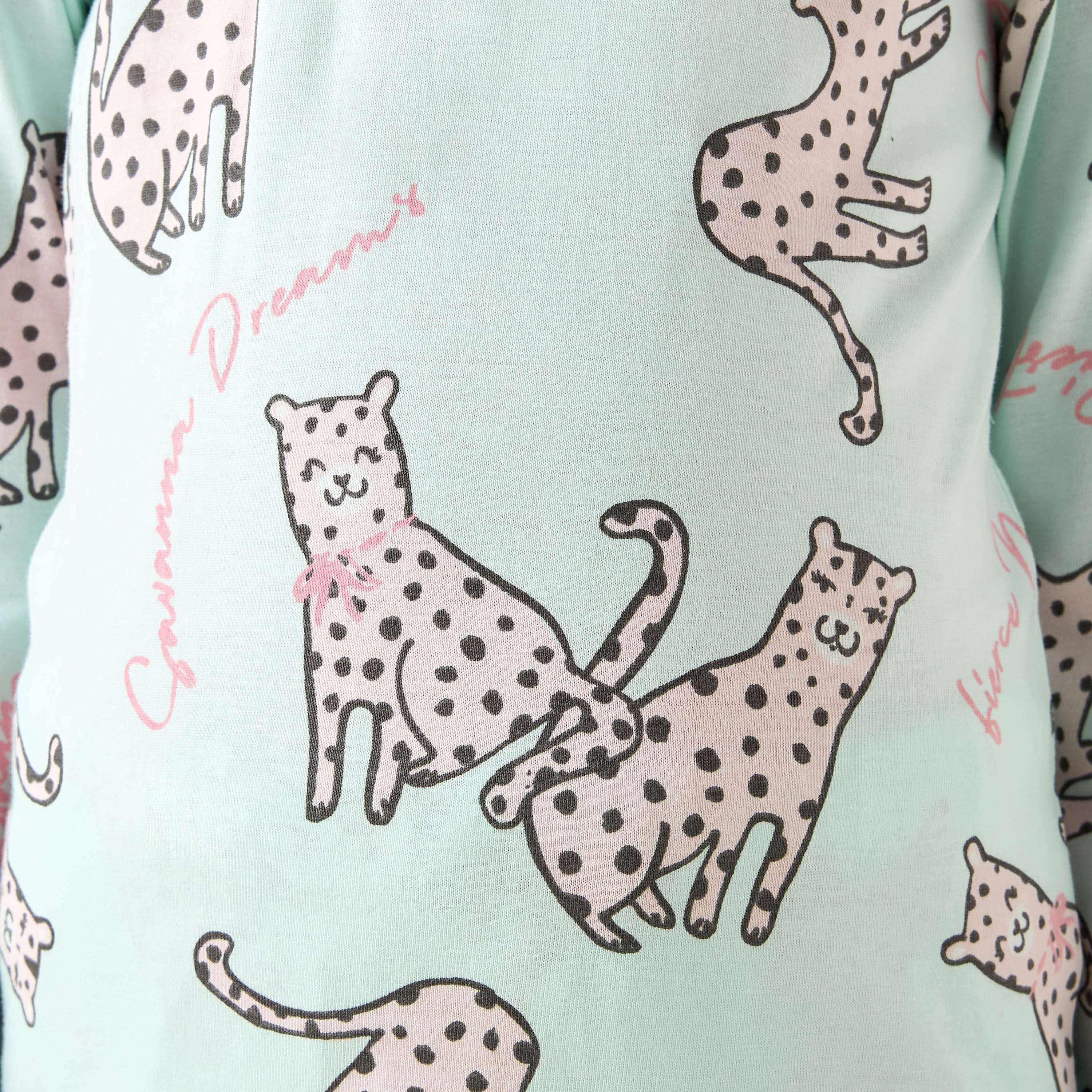 Pack of 3 Juniors Cotton Crew Neck Long Sleeves Pyjama Set with Assorted Prints