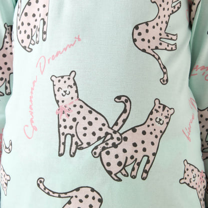 Pack of 3 Juniors Cotton Crew Neck Long Sleeves Pyjama Set with Assorted Prints