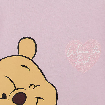 Disney Cotton Crew Neck Long Sleeves Pyjama Set with Winnie The Pooh Print