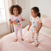 Pack of 2 Bluey Cotton Crew Neck Short Sleeves Pyjama Set with Print-undefined-image-1