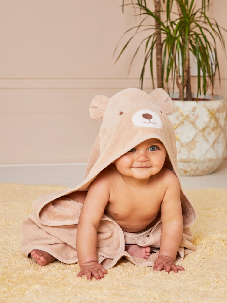 JoJo Maman Bébé Bear Character Hooded Towel - Size One
