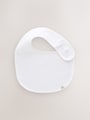 White 100% Cotton Baby Bibs 5 Pack - Size One
