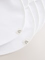 White 100% Cotton Baby Bibs 5 Pack - Size One
