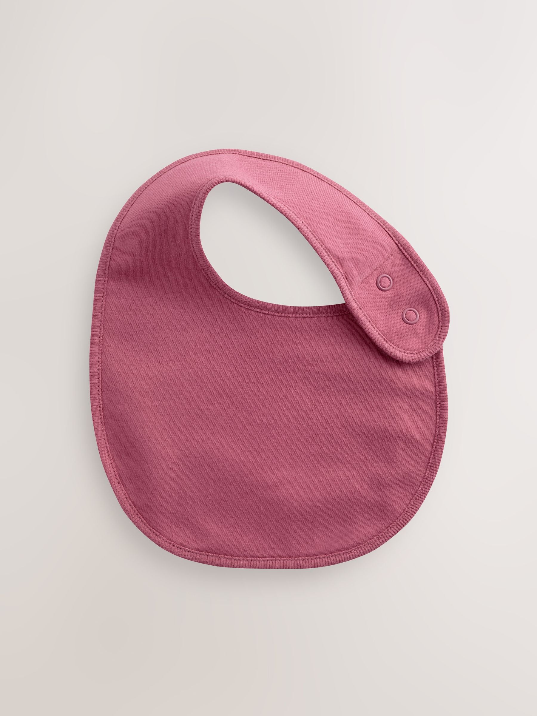 Pink Plain 5 Pack Baby Bibs - Size One