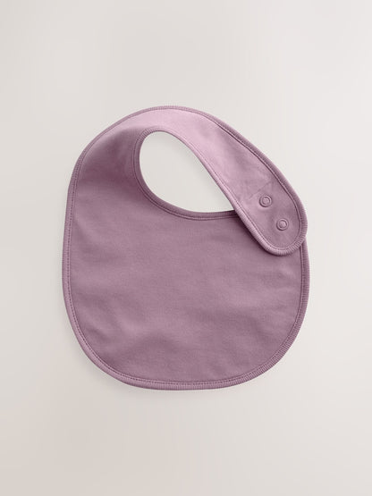 Pink Plain 5 Pack Baby Bibs