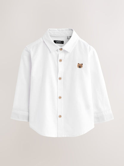 White Character Long Sleeve Oxford Shirt (3mths-7yrs)