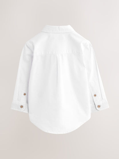 White Character Long Sleeve Oxford Shirt (3mths-7yrs)