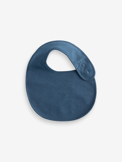 Blue Baby 100% Cotton Bibs 5 Pack - Size One