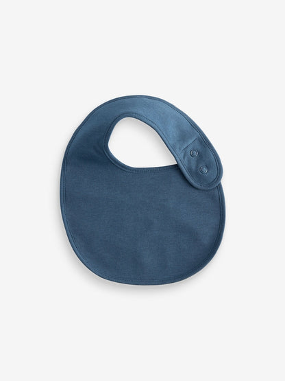 Blue Baby 100% Cotton Bibs 5 Pack - Size One