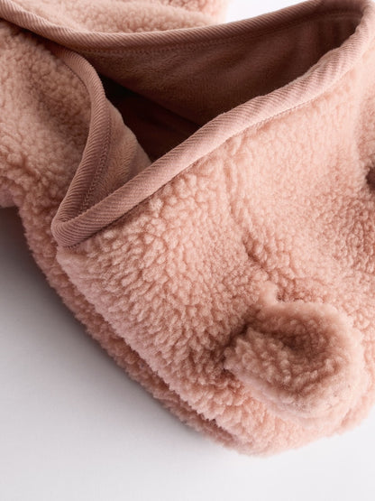 Pink Baby Borg Fleece Jacket (0mths-2yrs) - Size Up to 1 Month (56cm)