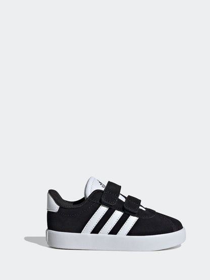 adidas Black VL Court 3.0 Hook and Loop Infant Trainers