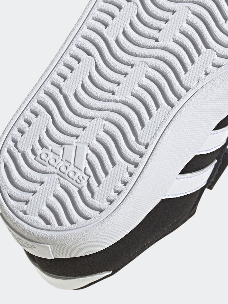 adidas Black VL Court 3.0 Hook and Loop Infant Trainers