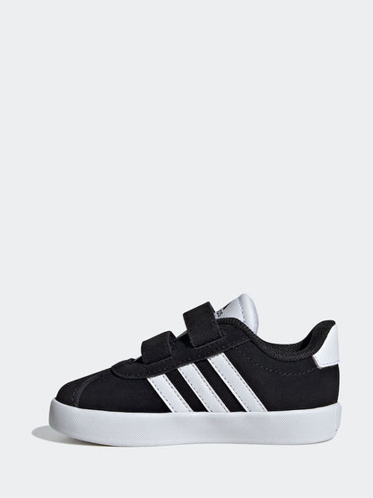 adidas Black VL Court 3.0 Hook and Loop Infant Trainers