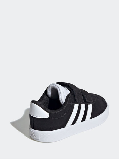 adidas Black VL Court 3.0 Hook and Loop Infant Trainers