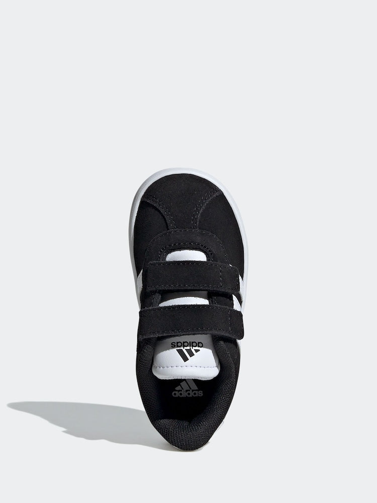 adidas Black VL Court 3.0 Hook and Loop Infant Trainers