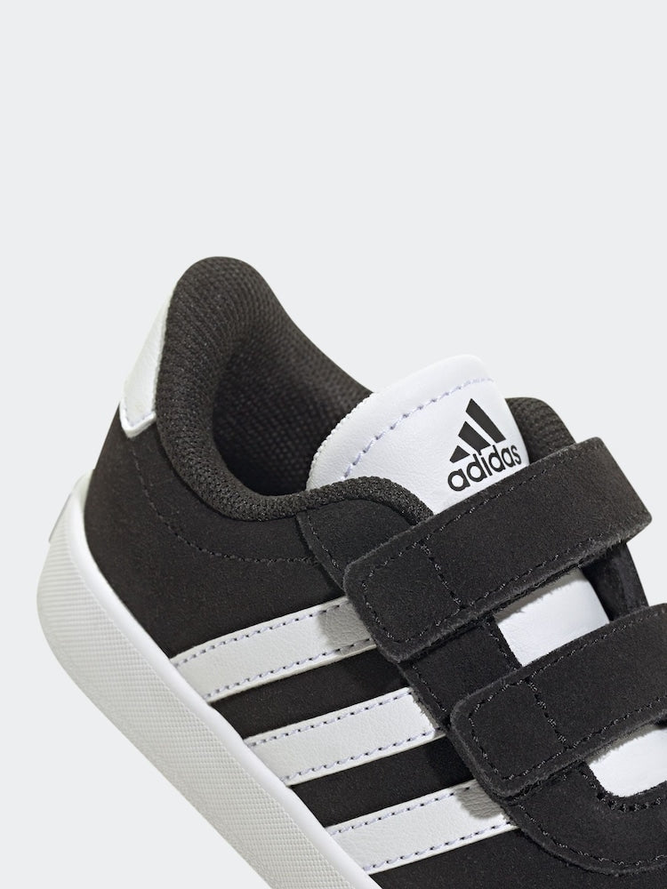 adidas Black VL Court 3.0 Hook and Loop Infant Trainers