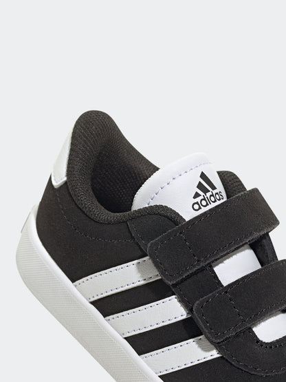 adidas Black VL Court 3.0 Hook and Loop Infant Trainers