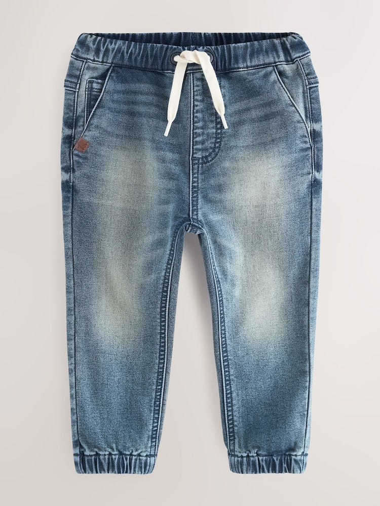 Mid Blue Regular Fit Joggers Jeans With Comfort Stretch (3mths-7yrs) - Mid Blue / 12-18 Months (80-86cm)