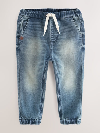 Mid Blue Regular Fit Joggers Jeans With Comfort Stretch (3mths-7yrs) - Mid Blue / 12-18 Months (80-86cm)