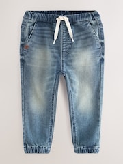 Mid Blue Regular Fit Joggers Jeans With Comfort Stretch (3mths-7yrs) - Size 3-6 Months (62-68cm)