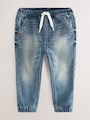 Mid Blue Regular Fit Joggers Jeans With Comfort Stretch (3mths-7yrs) - Size 3-6 Months (62-68cm)