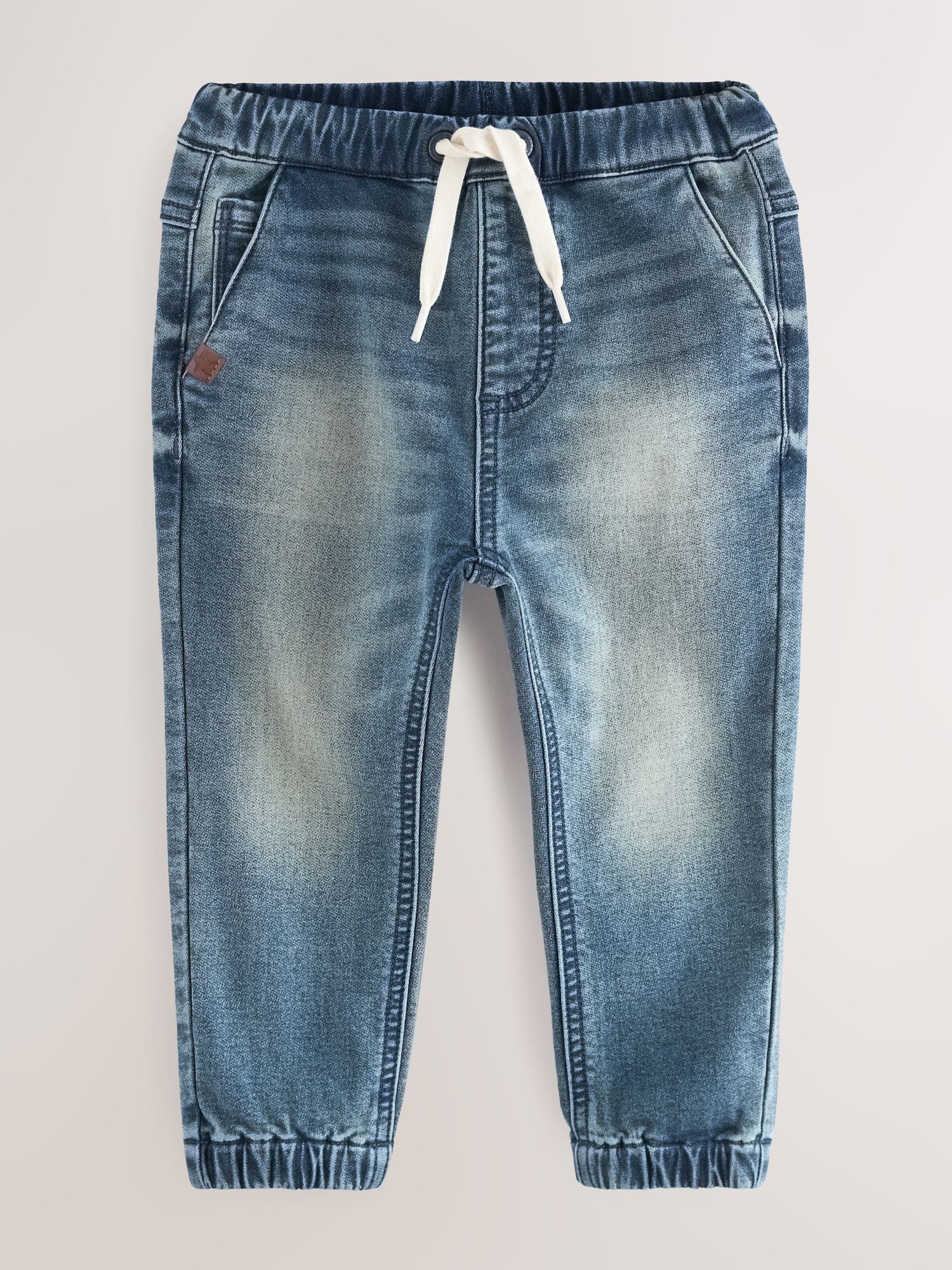 Mid Blue Regular Fit Joggers Jeans With Comfort Stretch (3mths-7yrs) - Size 3-6 Months (62-68cm) - Default 1