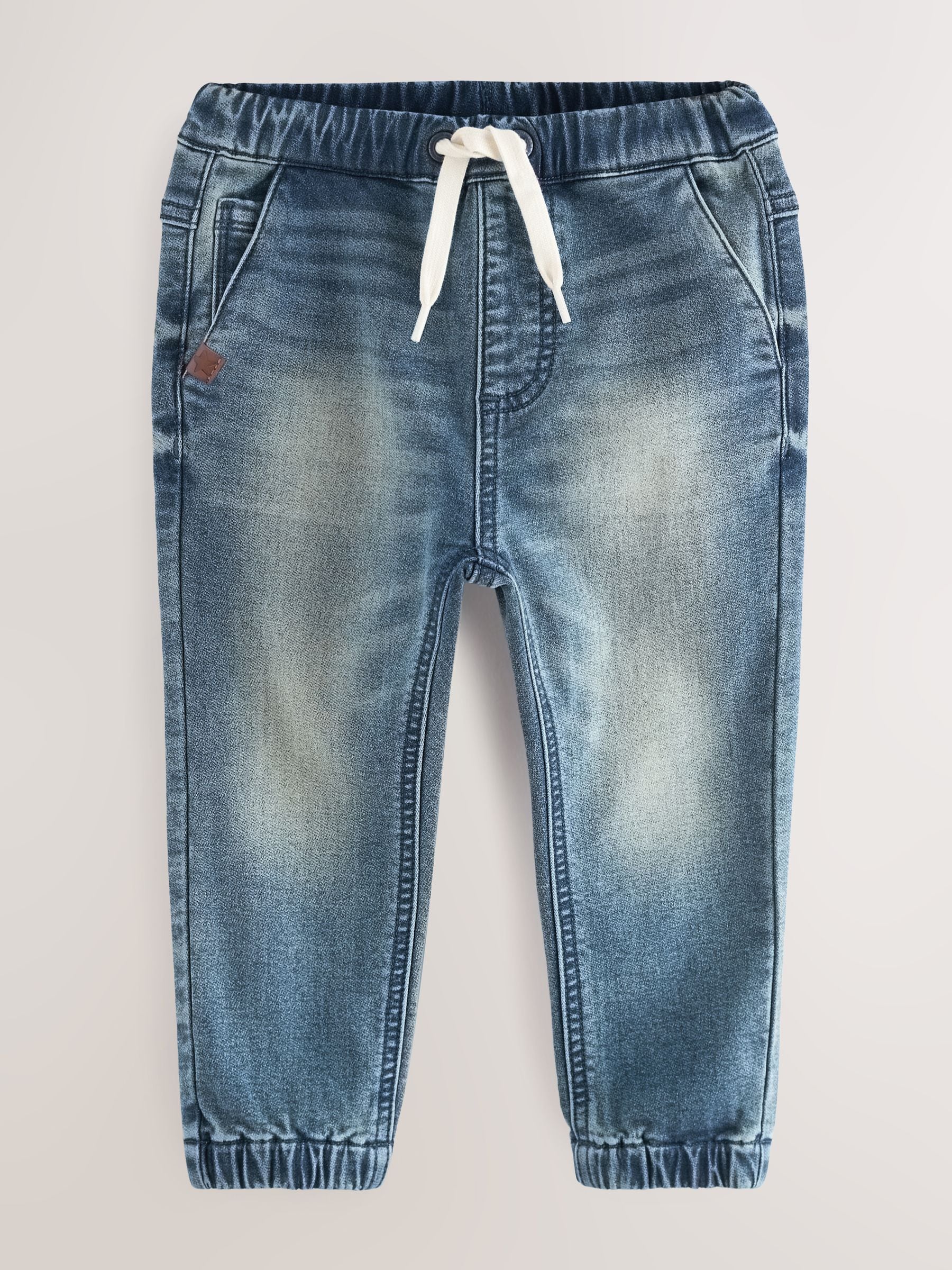 Mid Blue Regular Fit Joggers Jeans With Comfort Stretch (3mths-7yrs) - Size 3-6 Months (62-68cm) - Default 1