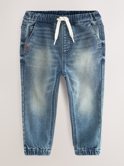 Mid Blue Regular Fit Joggers Jeans With Comfort Stretch (3mths-7yrs) - Size 3-6 Months (62-68cm) - Default 1