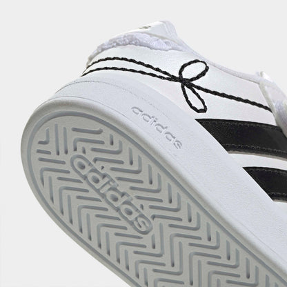Adidas Girls Grand Court 3.0 EL Hook &amp; Loop Ankle Sneakers