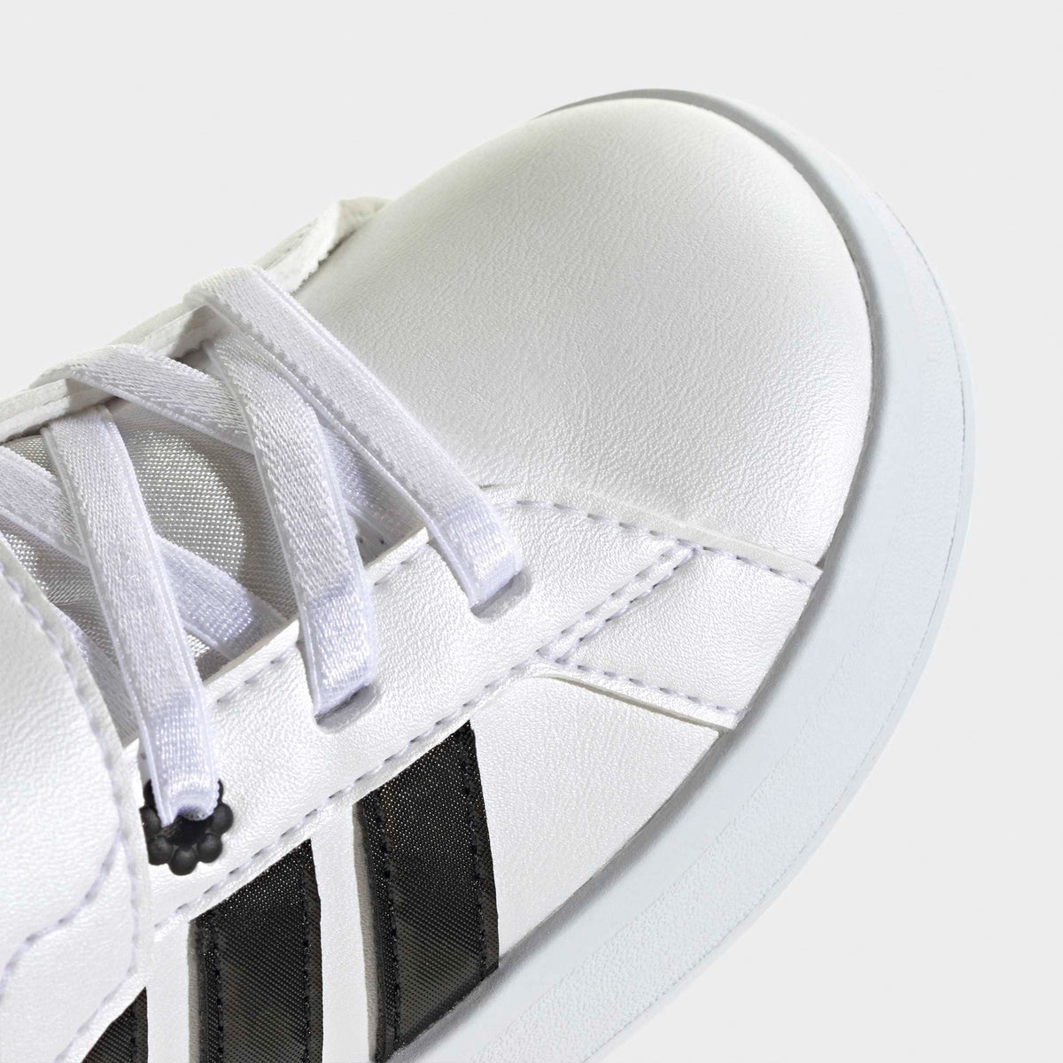 Adidas Girls Grand Court 3.0 EL Hook &amp; Loop Ankle Sneakers