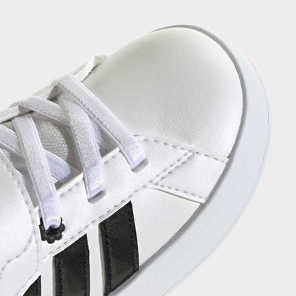 Adidas Girls Grand Court 3.0 EL Hook &amp; Loop Ankle Sneakers