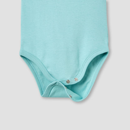 Pack of 2 Juniors Round Neck Sleeveless Bodysuit with Snap Button Closure