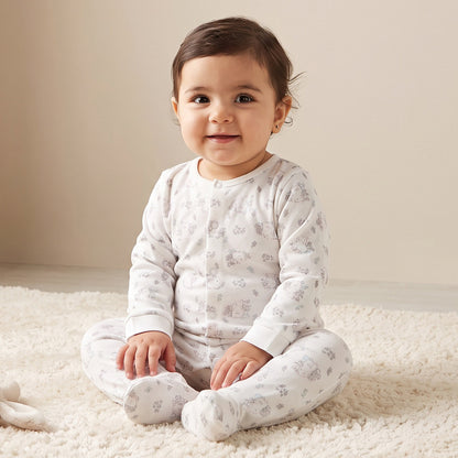 Pack of 2 Juniors Cotton Round Neck Long Sleeves Sleepsuit with Assorted Print