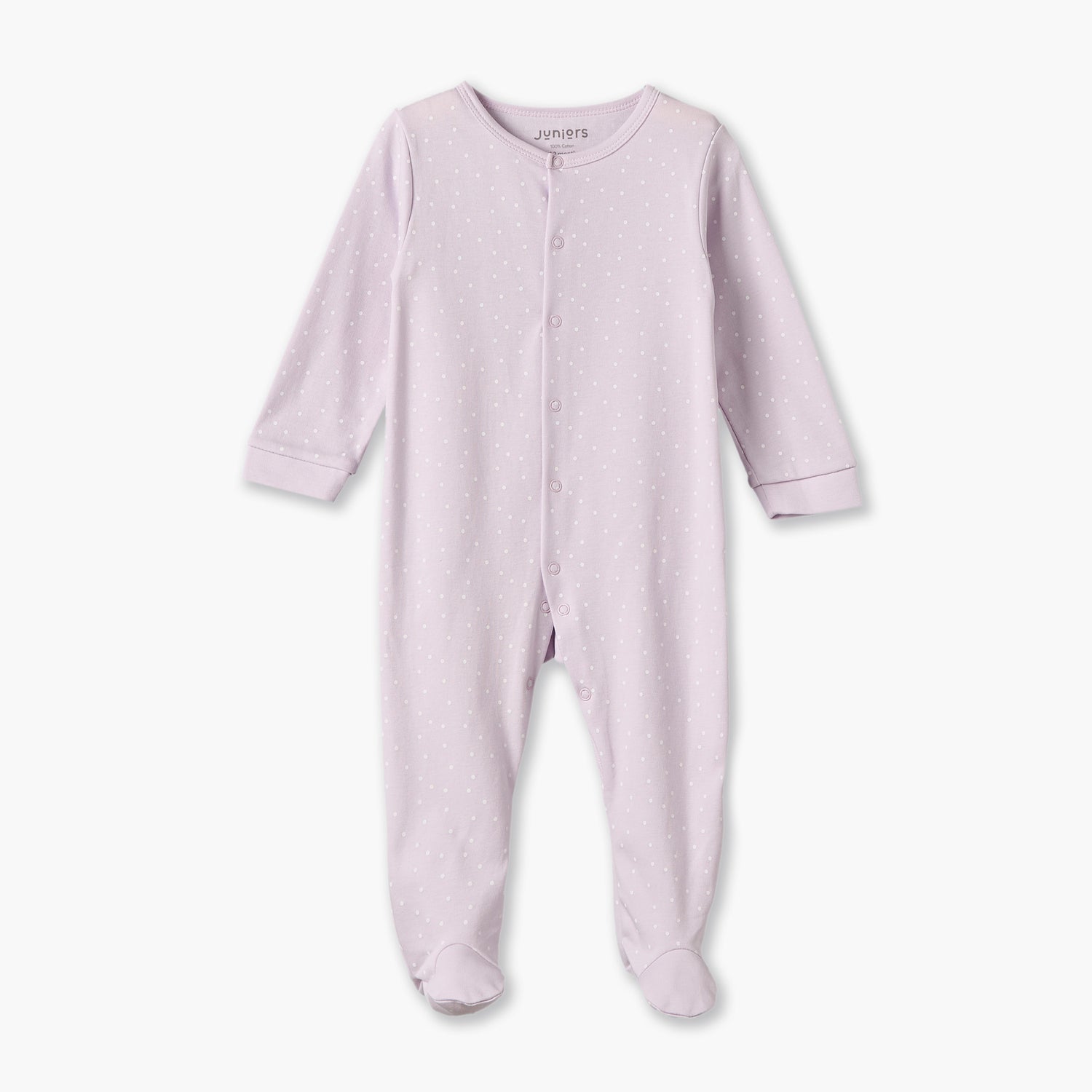Pack of 2 Juniors Cotton Round Neck Long Sleeves Sleepsuit with Assorted Print