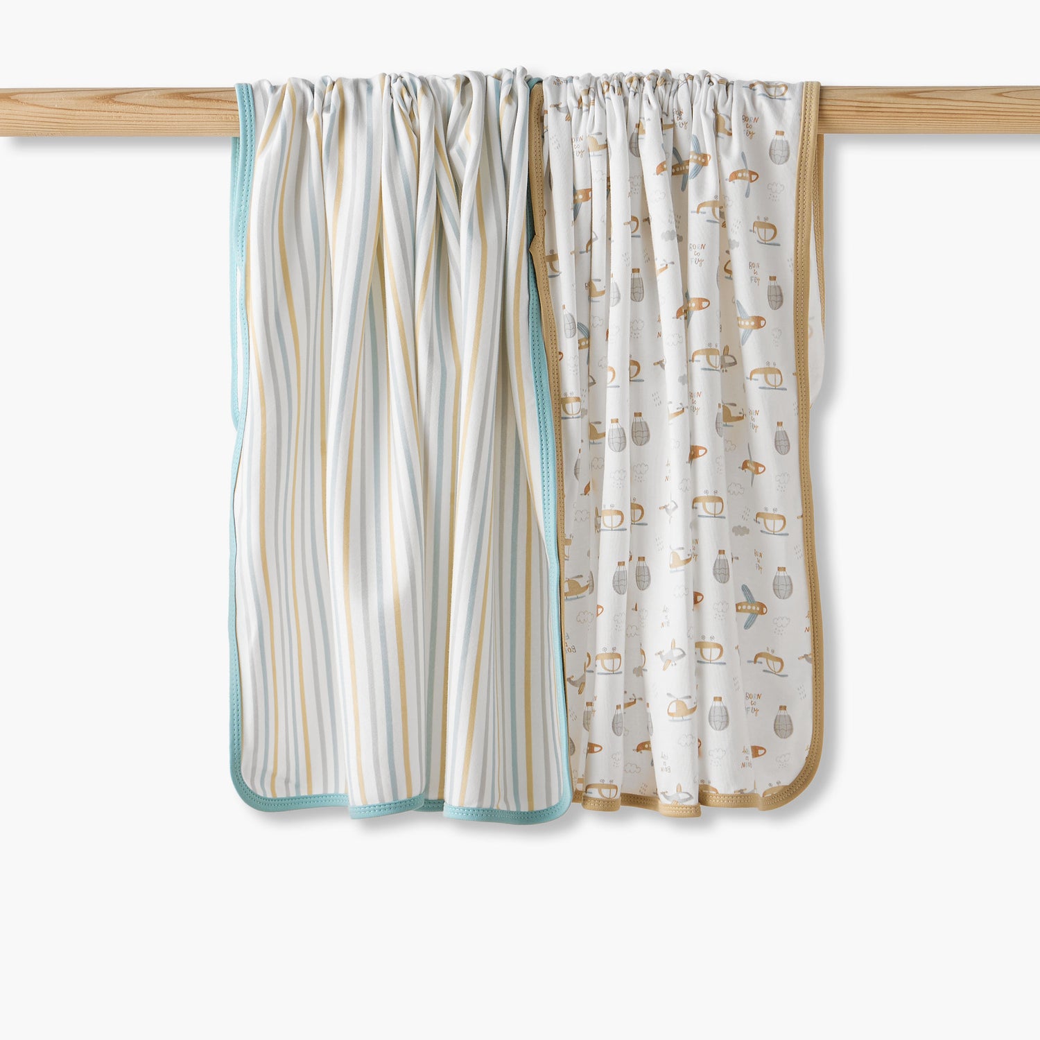 Pack of 2 Juniors Receiving Blanket with Print - Multicolour / 0-6 mths