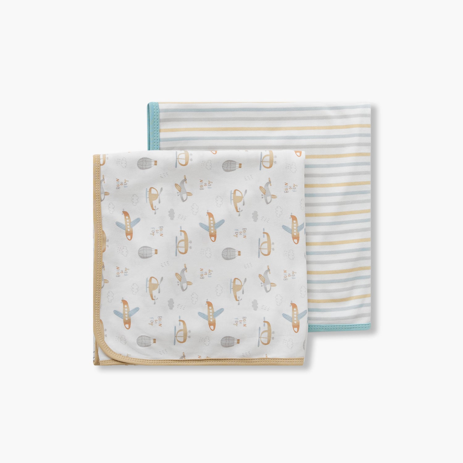Pack of 2 Juniors Receiving Blanket with Print