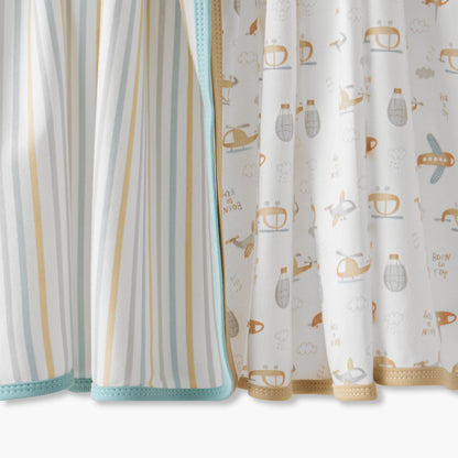 Pack of 2 Juniors Receiving Blanket with Print