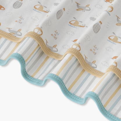 Pack of 2 Juniors Receiving Blanket with Print