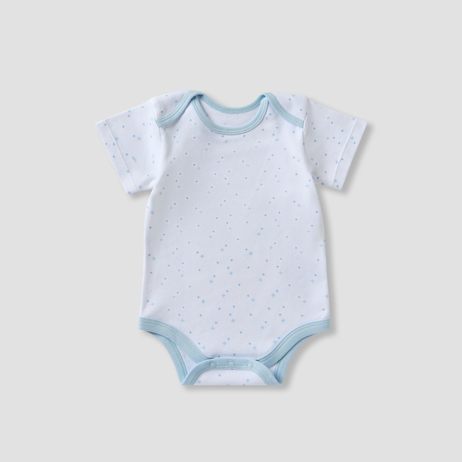 Juniors 6-Piece Boys Gift Set - Cotton - Bodysuit, Booties, Bib, Wash Cloth, Briefs - Star Print